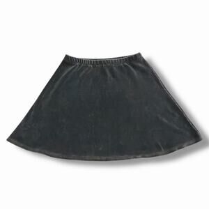 Vintage Old Navy 1999 Gray Velour Mini Circle Skirt Size Small Women’s